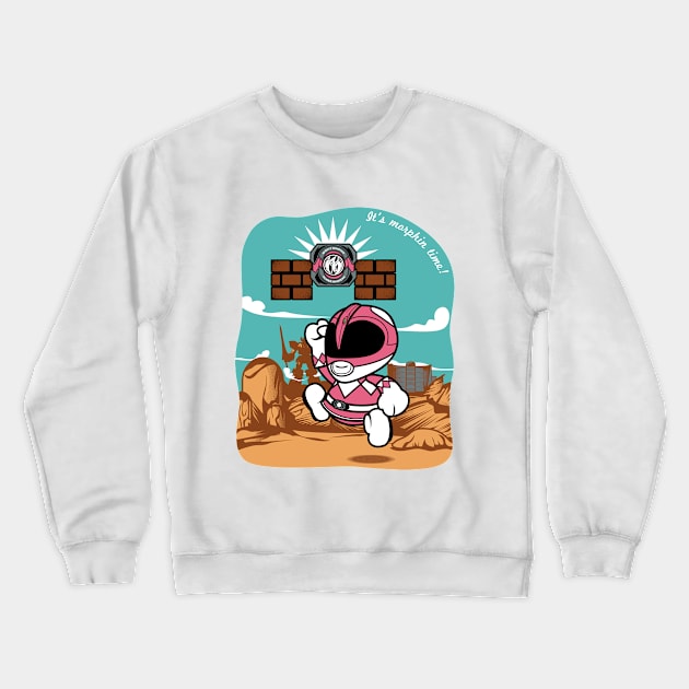 Paper PinkRanger Crewneck Sweatshirt by Samtronika